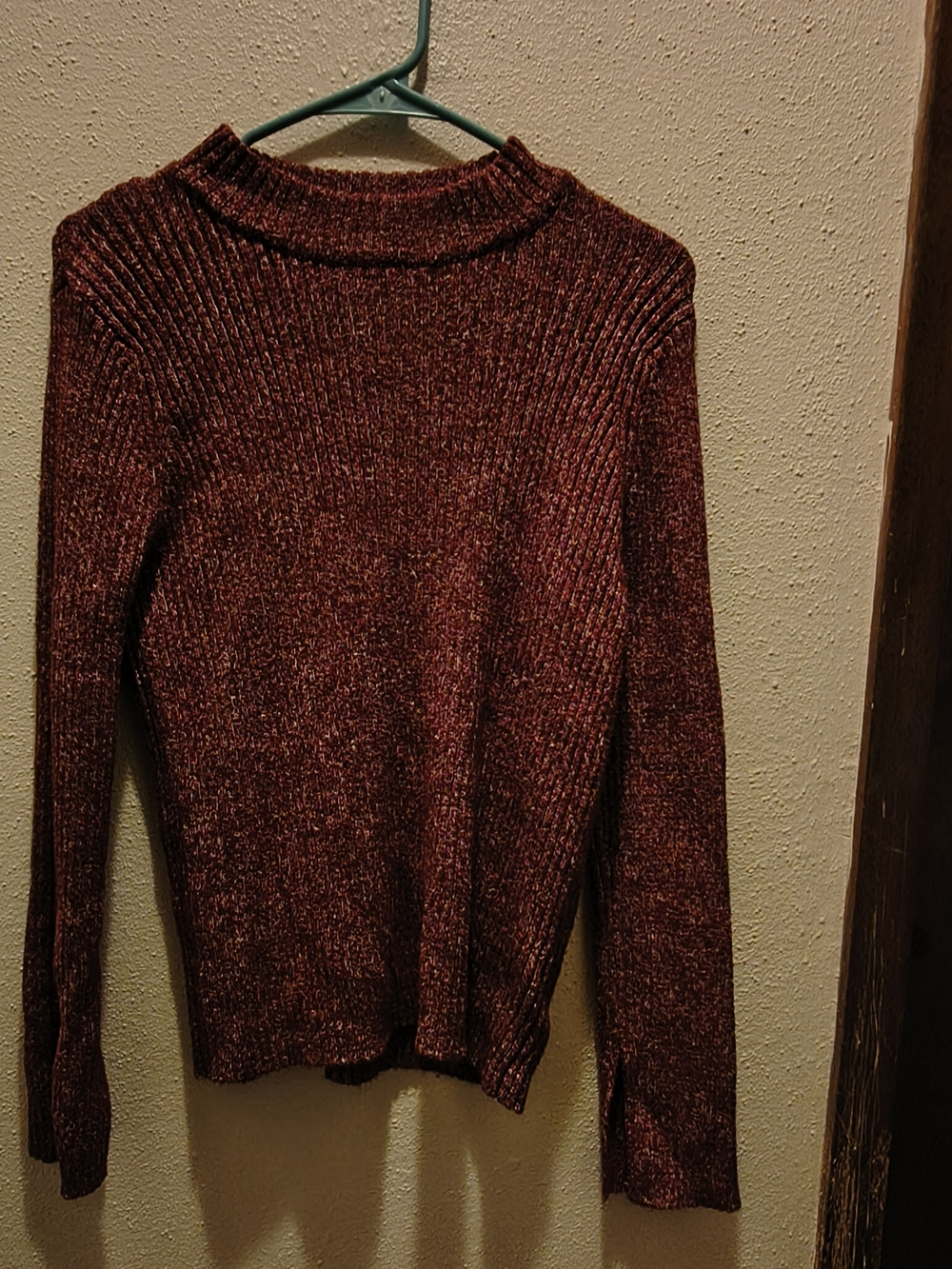 Who What Wear Burgundy Ribbed Turtleneck Sweater